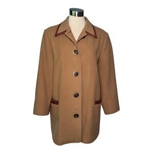Harve Benard Camel Wool Vintage Coat Size 14